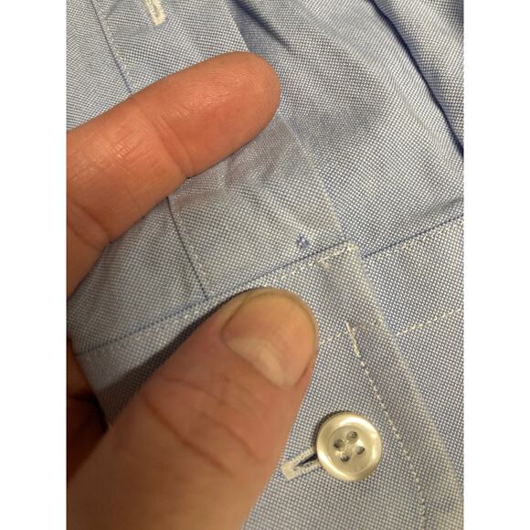 Lands’ End Blue Men’s Buttondown Shirt, Size 16.5/32 - Picture 8 of 8